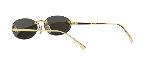 fendi first rimless oval metal sunglasses|fendi sunglasses frames.